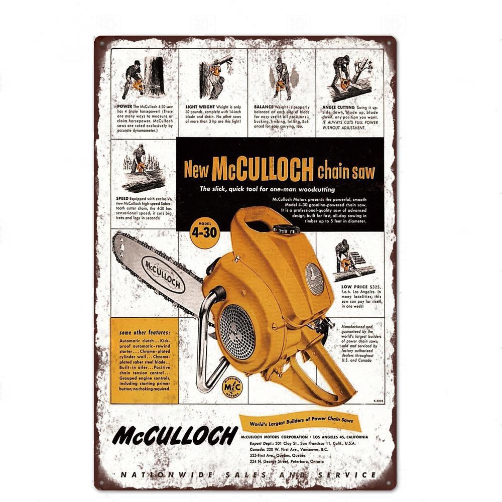 Металлическая табличка с цепной пилой, металлическая винтажная жестяная вывеска, настенный декор для человека, декоративная тарелка в пещере