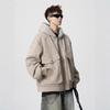 Мужская зимняя ленивая ветровка с капюшоном и хлопковой подкладкой, ретро свободная куртка в стиле милитари