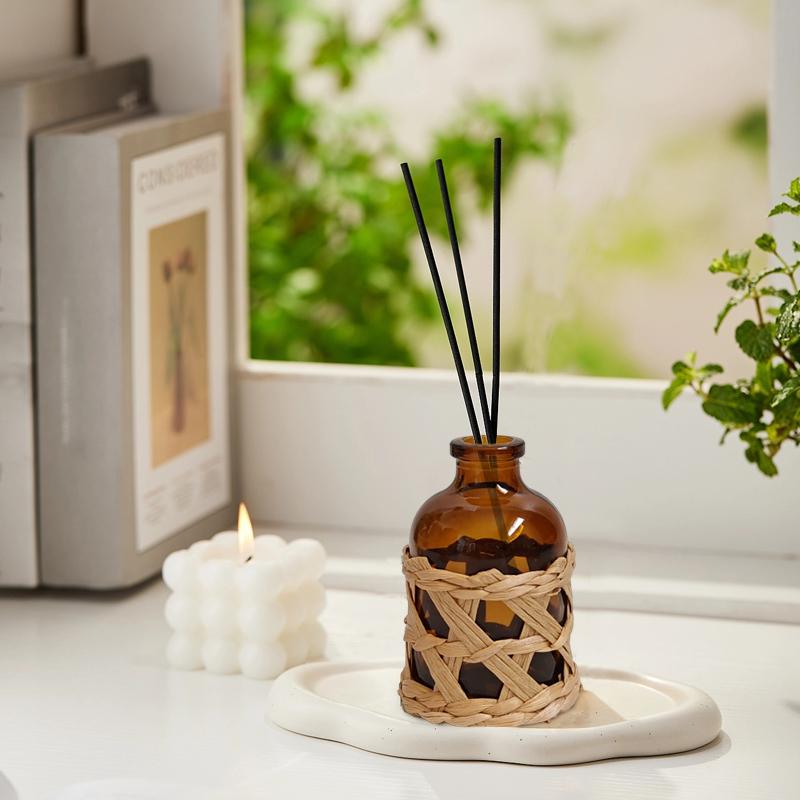 1 шт. Дом Натуральное Плетеное Бохо Декор Бутылка Ротанг Экологичный Трава Макраме Ароматерапия Декоративный 50 мл/100 мл