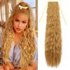 Synthetic Long Curly Ponytail Clip In Wrap Around Ponytail Extensions Double Strap Ponytail Heat Resistant Hair For Women Cosplay Use