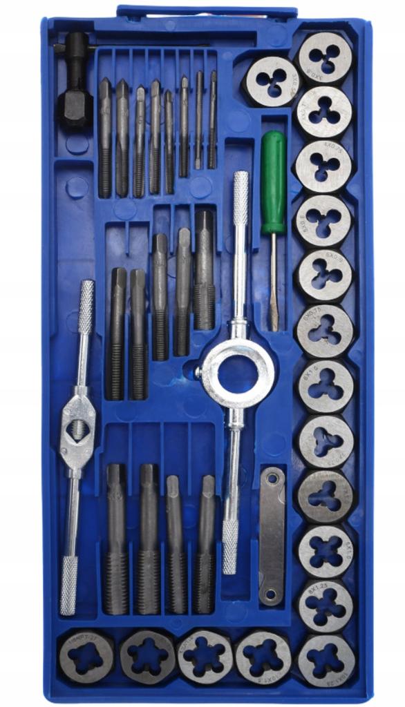 Set of taps and dies M3-M12 40 pcs. Taps and dies Kd10289
