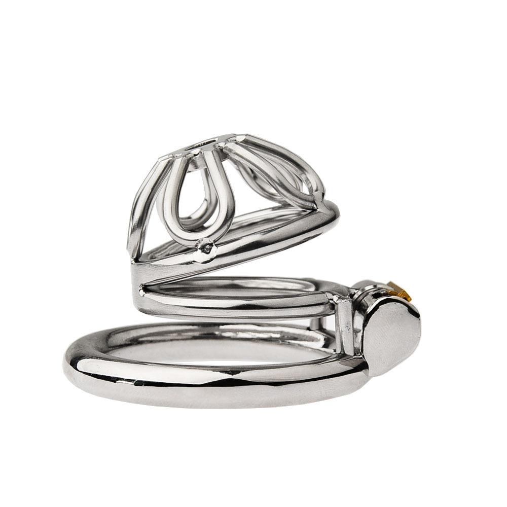 Stainless Steel Small Male Chastity Device Ergonomic Design Stealth Lock for Adults Solitary Extreme Confinement Cage