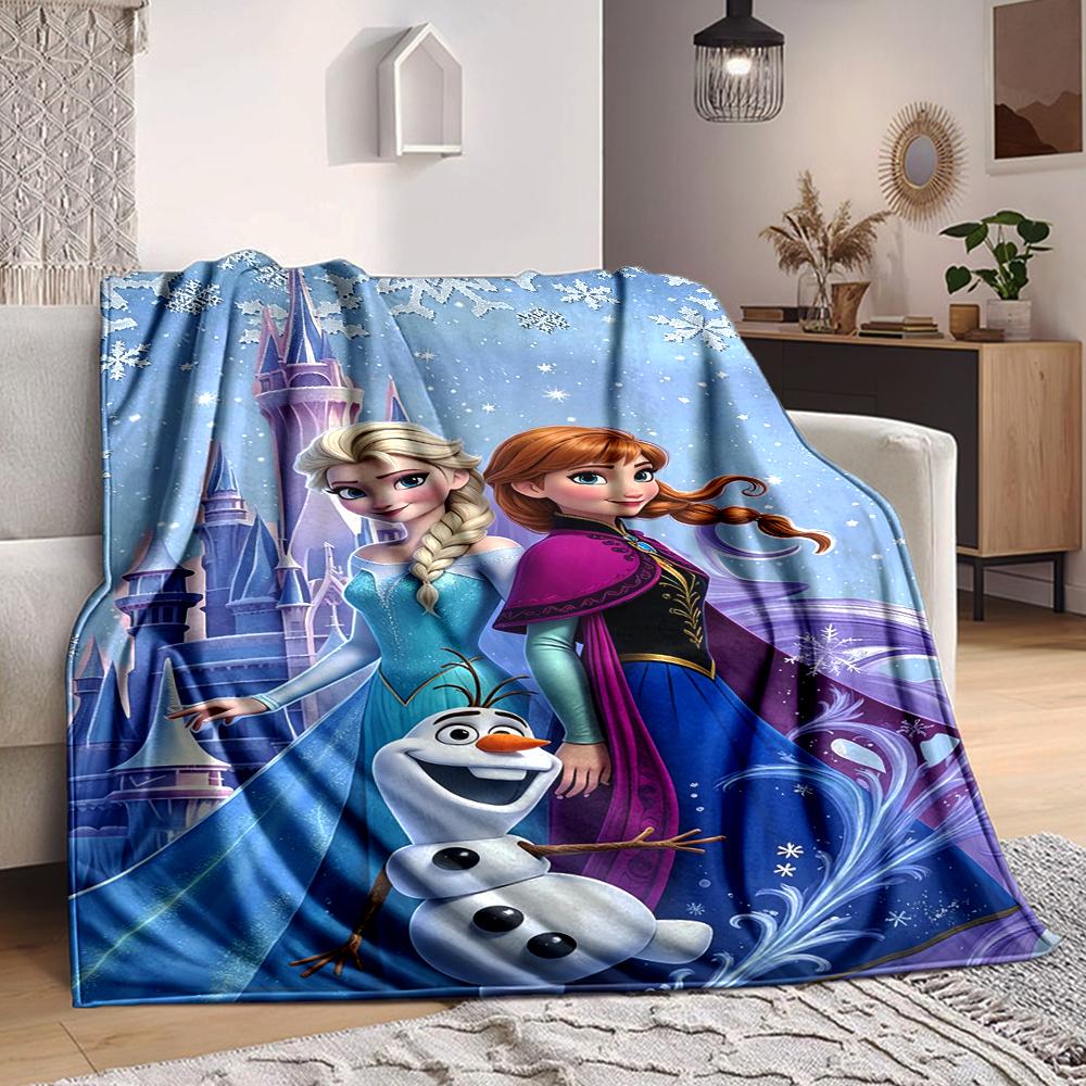 1Pc Frozen Sisters Adventure Blanket Soft And Comfortable Casual Warm Camping Travel Christmas Halloween Xmas Gift M928400