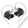LINSOUL KZ ZS10 Pro 2 Black Hybrid Earphones Designed for Music Enthusiasts High-end 4BA+1DD (Black.With Microphone)