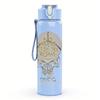 1PC Pale skull monochrome vintage print 750ml colorful plastic sports water bottle leakproof pop up lid with straw for outdoor work home use