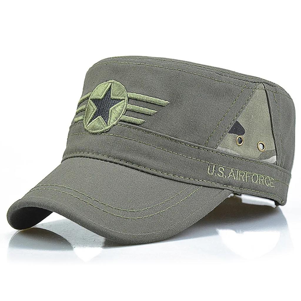 Мужская кепка Snapback, армейские шляпы, кадетские патрульные кепки, регулируемая пятиконечная звезда, камуфляжная бейсболка с плоским верхом