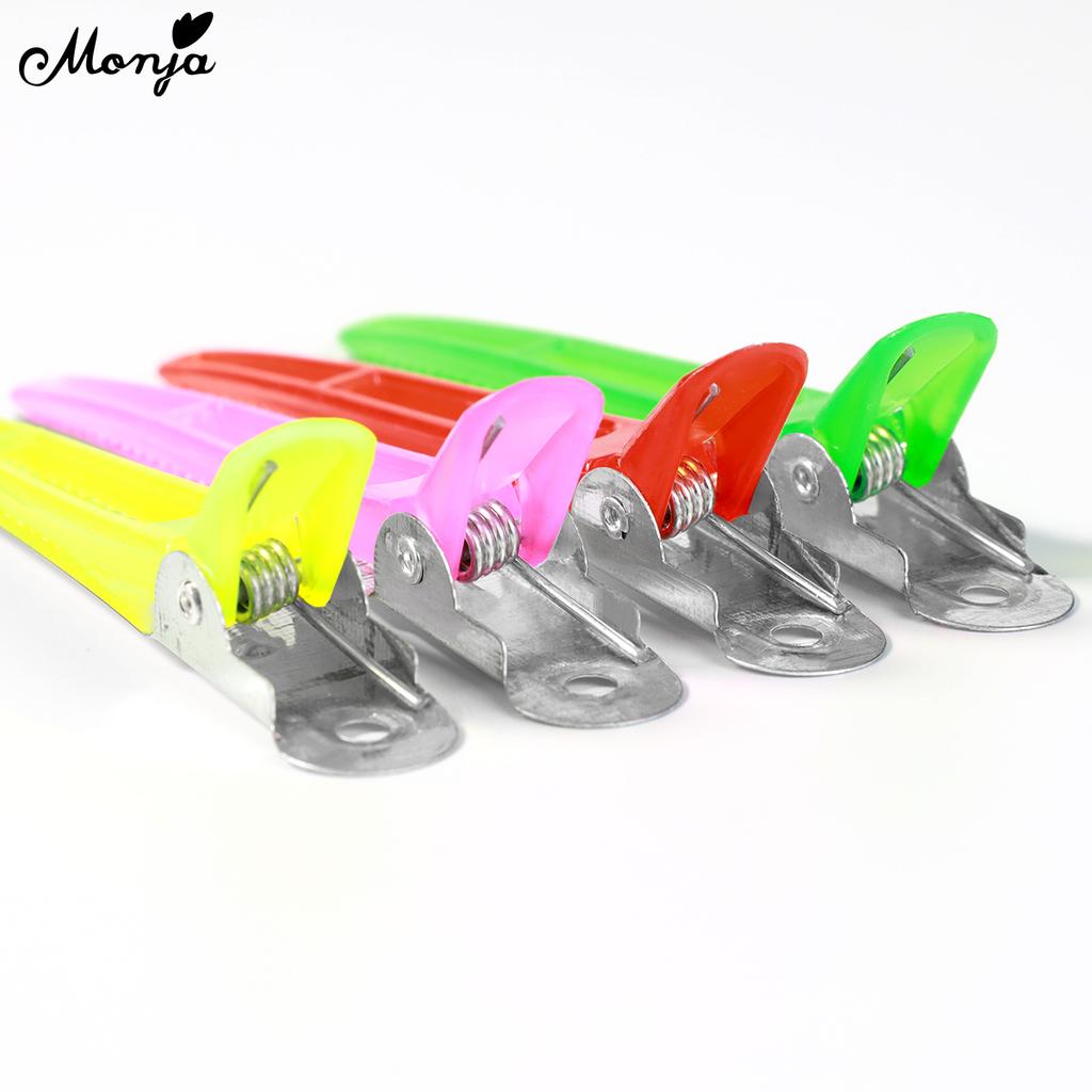 monja Заколки для волос, держащие прическу для парикмахерской, плоские заколки для волос с утиным ртом, аксессуары для резки с одним зубцом, парикмахерские ролики с самозахватом, инструменты для поставок