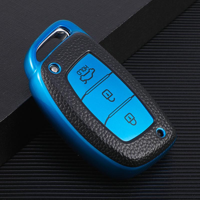 Leather-Textured Key Cases for Hyundai Mistra, Elantra, ix35, Tucson, ix25