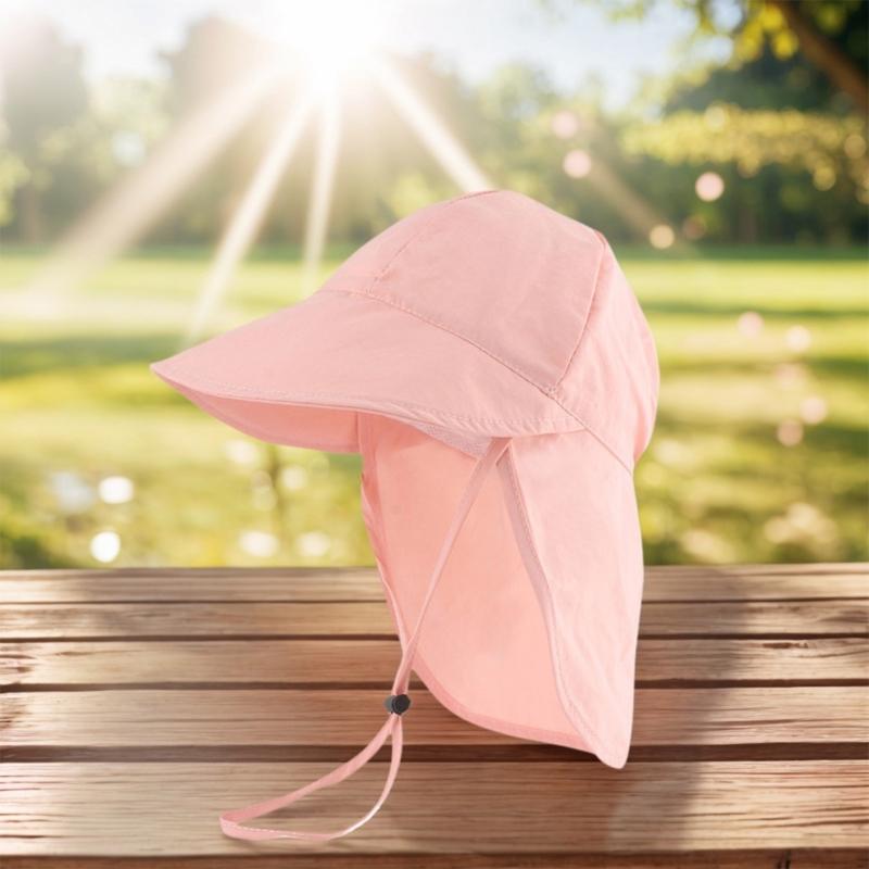 Children Wide Brims Sun Protective Hat Breathable And Adjustable Fisherman Hat For Beach Camping And Fishing Wear
