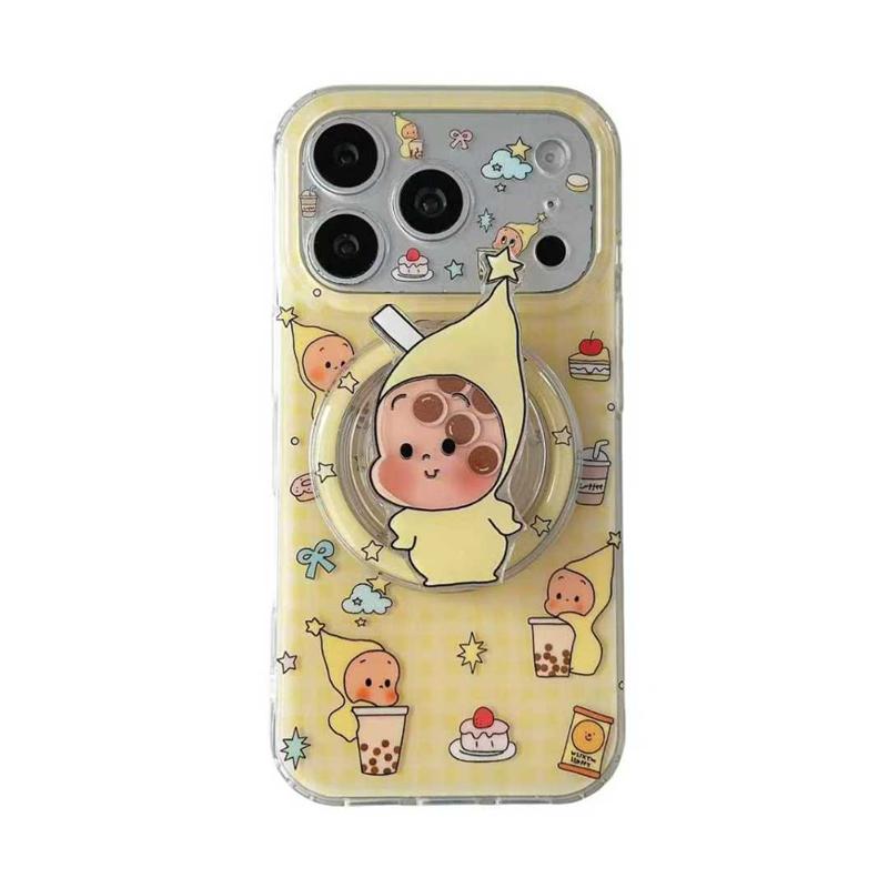 Милый мультяшный звездный чехол для телефона с магнитами для iPhone 17 Pro 15 14 16 Pro Max, чехол с подставкой-держателем для Magsafe