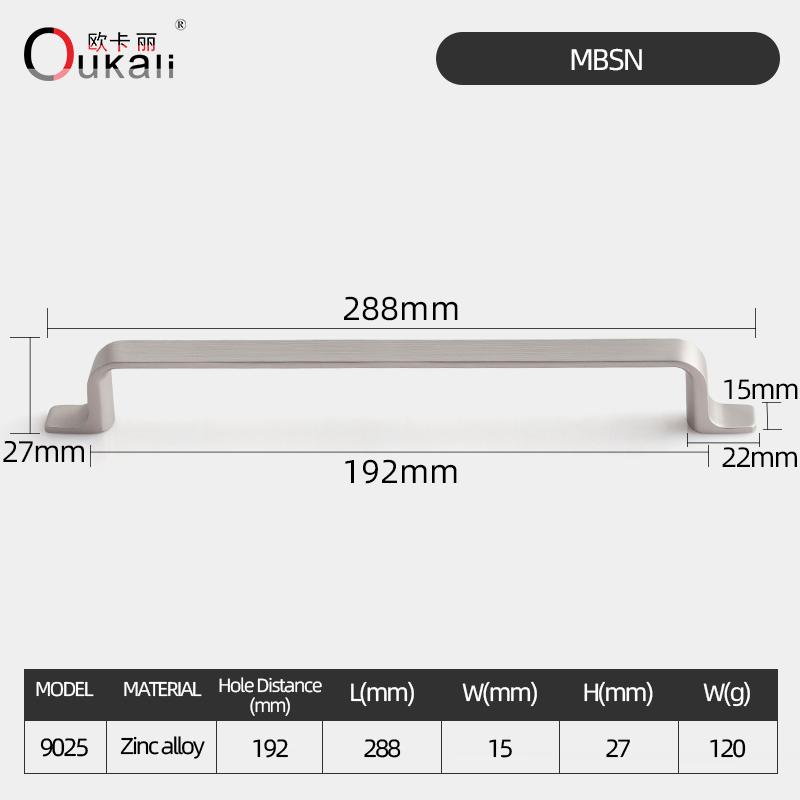 Oukali Custom Colour Popular Furniture Hardware Kitchen Cabinet Modern Dresser Pull Gold Furniture Handle & Knob