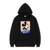 Disney Mickey Mouse Pattern Woman Fleece Casual Loose Black Autumn Tops Clothes Pullovers Ladies Cheap Hoodies Men Sweatshirts