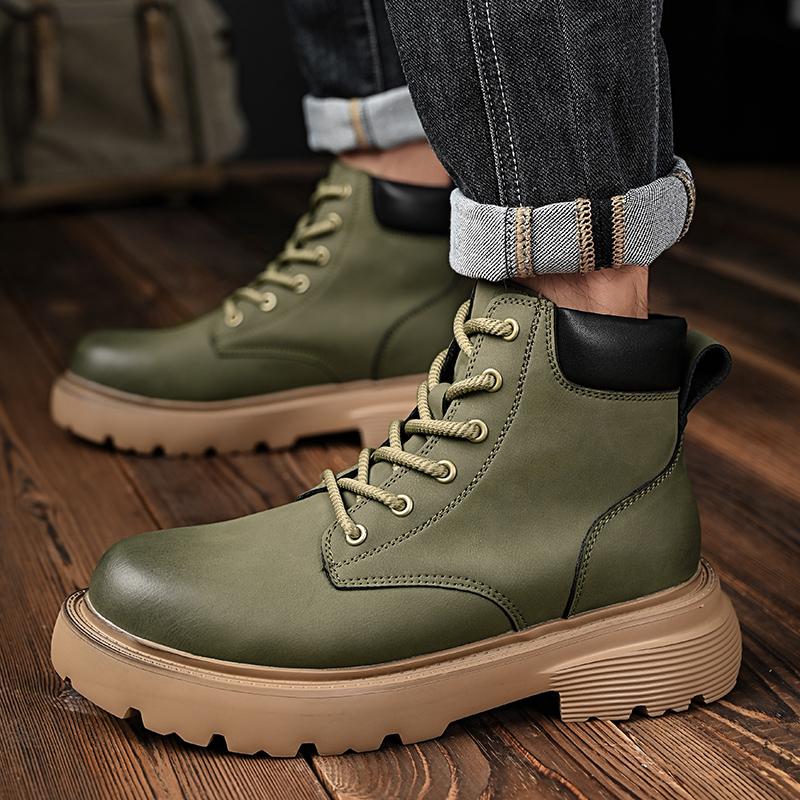 Fashion Men Designer Anti-Slip Basic Boots High Top Casual Sneakers Outdoor Thick Sole Mens Walking Boots Style All-match Men's Boots