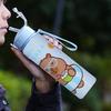 700ml Capybara Portable Drinking Bottle with Straw & Handle Kawaii Water Bottle Large Capacity for Boys Girls Daily Use