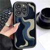 Черно-синяя волна Защитный чехол-крышка для iPhone 15/16/17 Pro Max