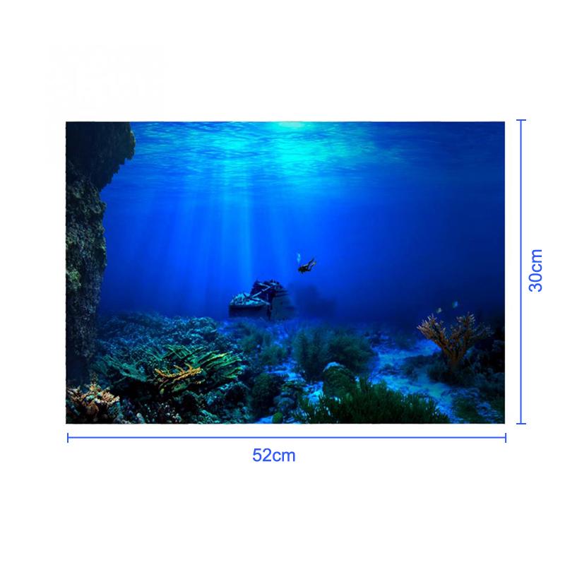 Fish Tank Background Decorative Painting Plants Hd Aquarium Landscape Sticker