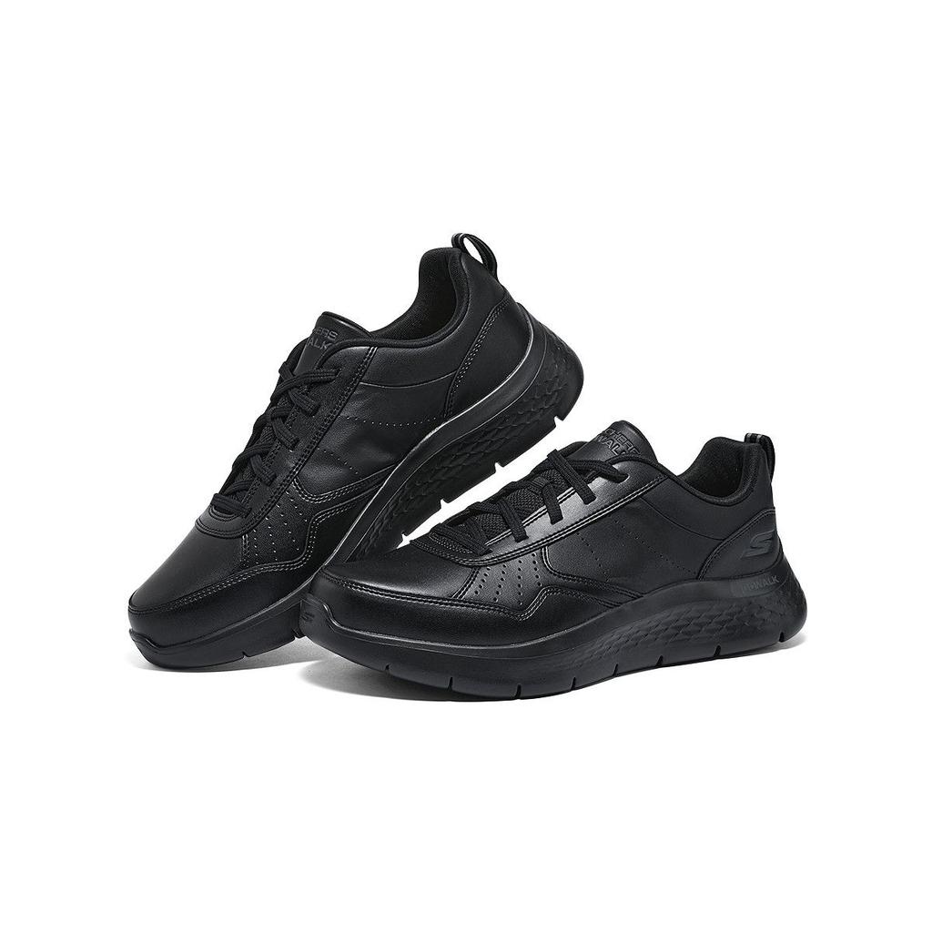 Skechers Go Walk Flex Кожаные Удобные Универсальные Низкие Повседневные Кроссовки Мужские Черные 216499-BBK