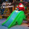 6.89FT Christmas Inflatable Toy LED Santa Claus Penguins Dinosaur Slide Supplies Home Ornament Festive Gift Xmas Yard Decoration