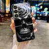 Металлическая Костяная Голова Gear Электролитическое Серебро Чехол для Телефона Для Samsung Note 10 20 A06 A07 A12 A13 A14 A15 A16 A17 A22 A23 A25 Стеклянная Крышка