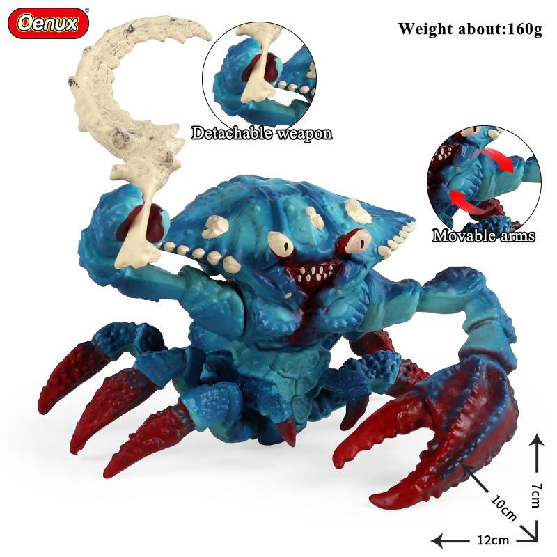 Oenux Original Savage Dinosaurs Myth Dragon Animals Model Fire Bull Octopus Monster Crab Action Figures Kids Collection Toy Gift