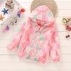 2025 Spring/Summer Korean Style Girls' Printed Hooded Windbreaker Cardigan