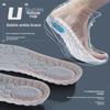 White Silicone Shock-Absorbing Sports Insoles: Comfortable, Breathable, Leisure Design with Unique Cushioning for Basketball.