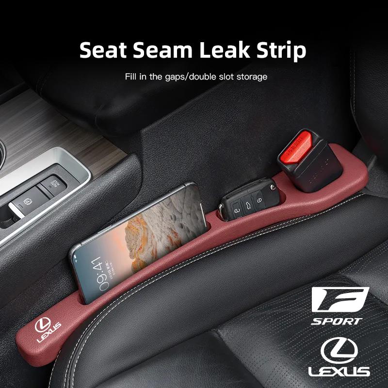 SFSE5 2Pcs Car Seat Gap Plug Side Seam Filler Strip Accessories For Lexus F SPORT ES RX NX LS UX LM LX GX LC RZ IS CT GS RC HS SC TX L