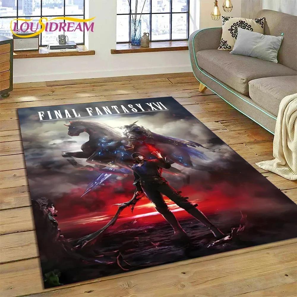 Ковер Мультяшный Серии Игр Final Fantasy для Спальни Гостиной Домашнего Дивана Декор, Детская Игровая Большой Декоративный Коврик для Пола
