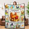 Mushroom Pattern Blanket Decoration Flannel Soft Comfortable Home Blanket Warm Blanket Birthday Holiday Gift