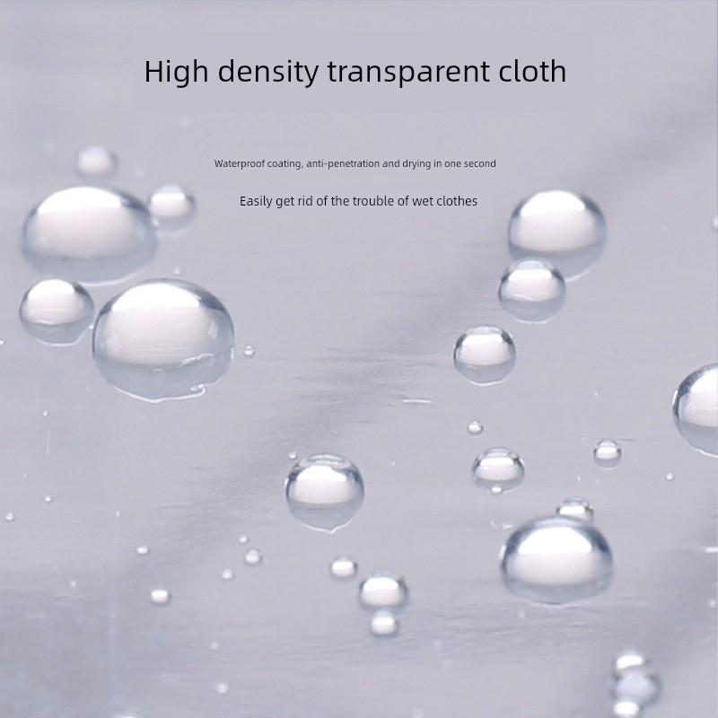 Transparent Long-Handle Umbrella, Sunshade and Rain Umbrella, Stylish Thickened Student Automatic Folding Manual Straight-Handle Reinforced Dual-Use