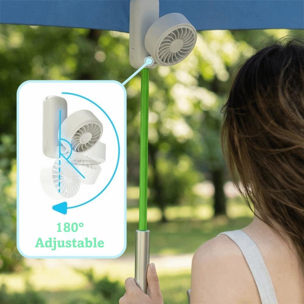With Clip Portable Handheld Fan Silent Operation USB Rechargeable Fan  For Umbrella