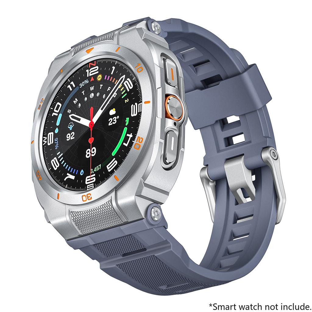 Силиконовый спортивный ремешок + Металлический корпус для Samsung Galaxy Watch Ultra 2025 47 мм Браслет Correa для Galaxy Watch 7Ultra 47 Аксессуары