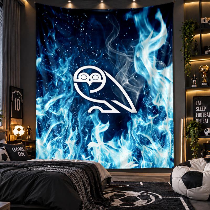 Wall Hanging Tapestry Sheffield Wednesday Football Print Cloth for Living Room Bedroom Home Decor