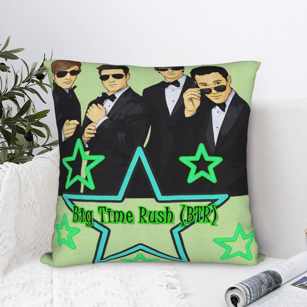 Big Time Rush Band Pillow Cover Fashion Pillow Case For Sofa Bedroom Home Decor Design Pillowcases Birthday Present