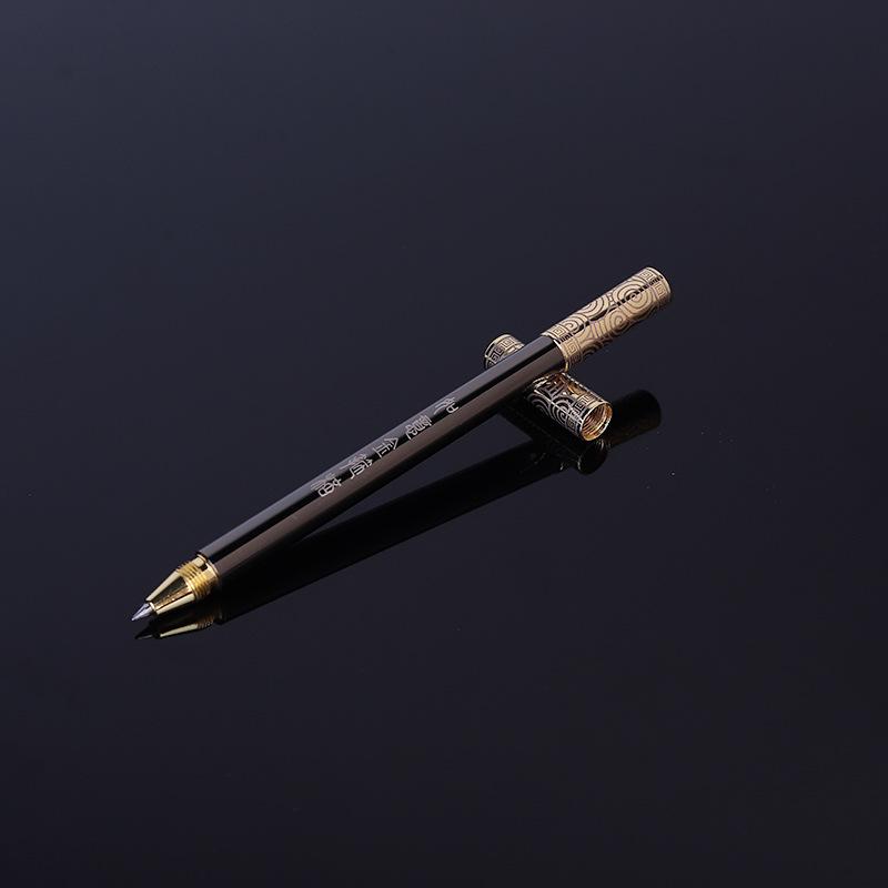 Золотая дубинка Латунная Signature ручка - Магнитная, Покрытие baked paint, Идеально для подарка, Бизнес-акций или для студентов