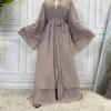 Dubai Abaya Chiffon Fashion Cardigan Muslim For Women Modest Robe Turkey Kaftan Ramadan Arabic Islamic Clothing