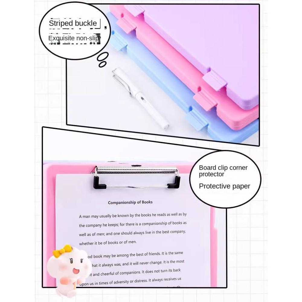 Multi-function File Splint Storage Box Writing Board Side Opening Clasps Folder School Stationery