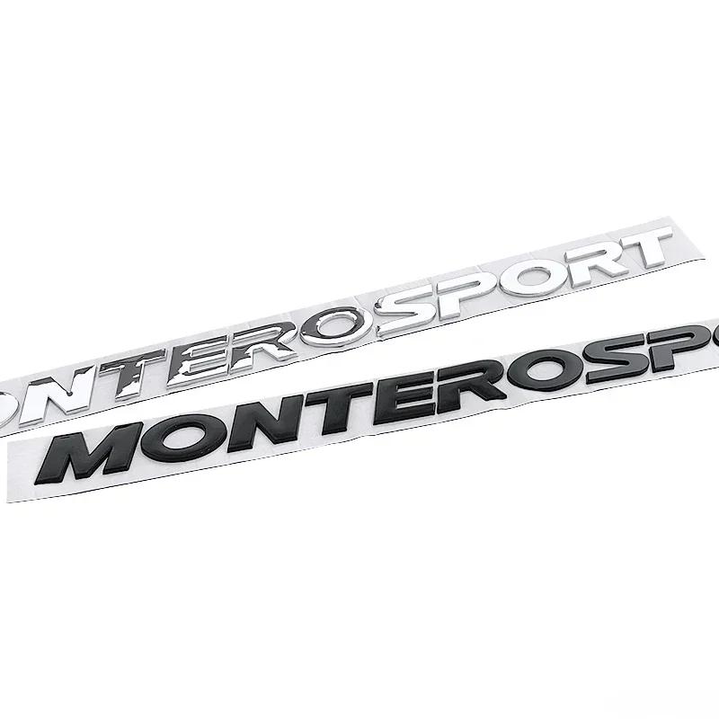 3D Raised Chrome Black Letters Rear Boot Trunk Tailgate Emblem Badge Sticker for Mitsubishi MONTERO SPORT Auto Car Accessories