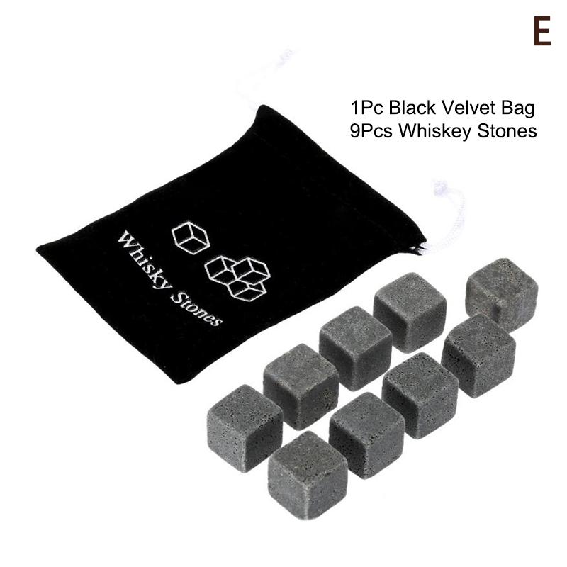 Подарок на День отца для мужчин Набор камней для виски 8 шт. Гранитные кубики льда + 2 шт. Стаканы для виски в деревянной коробке-бутылке Подарок для папы