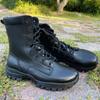 Men's High-top Black Airborne Boots Combat Training Boots Umbrella Boots Waterproof and Anti-prickle Leather Outdoor Tactical Military Fan Training