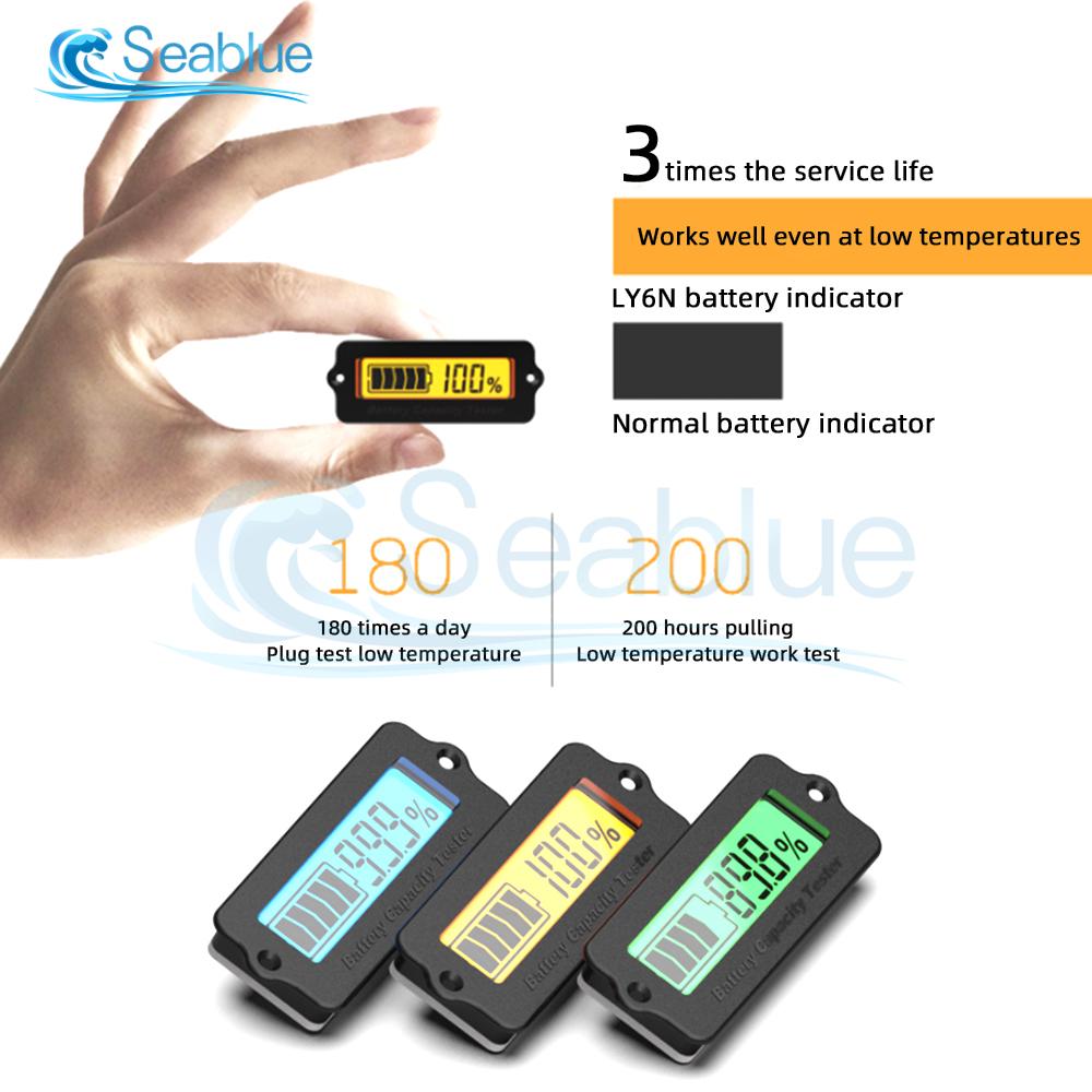 Тестер емкости аккумулятора LY6W с ЖК-дисплеем, вольтметр для 12-48 В, 3-15S свинцово-кислотных и литиевых аккумуляторов, регулируемый монитор питания