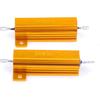 50 Watt 1K Ohm 1000 Ohm 5% Wirewound Resistor Electronic Aluminium Shell Resistors Gold (Pack of 2)