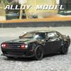 Игрушечная машинка Dodge Challenger Hellcat STR Red Eyes в масштабе 1/32, литые автомобили, декоративные модели машин с оттяжкой, со звуком и светом