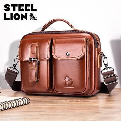 Мужская сумка через плечо из натуральной кожи, винтажная мужская сумка-мессенджер, мужская деловая сумка через плечо