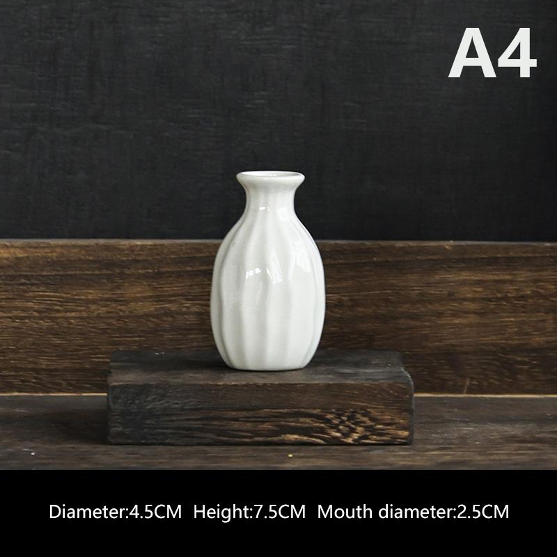 Мини-керамическая ваза для цветов, вазы для гидропоники в стиле скандинавского стиля, креативный декор комнаты, цветочные горшки для бутылок, настольные украшения, красочная ваза