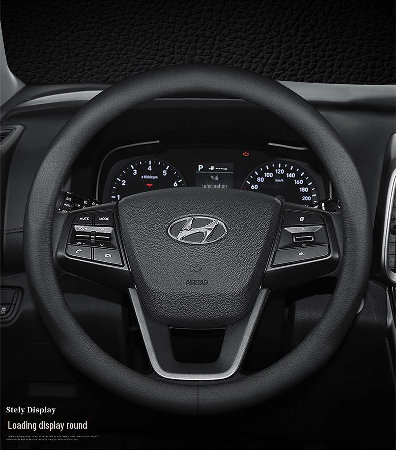 Всесезонный кожаный чехол на руль для Hyundai Tucson, IX35, IX25, Sonata, Elantra, Reina, Lingdong