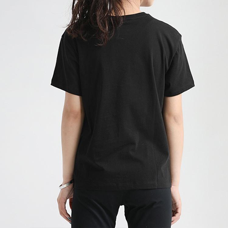 (WMNS) PUMA Classic Logo Printing Round Neck Sports Short Sleeve Black Women's 530005-61