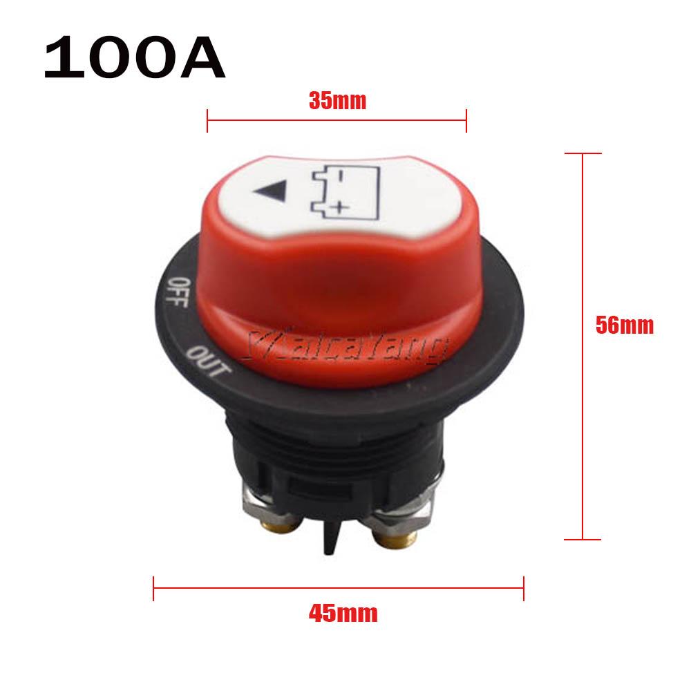 50 100 200A Car Battery Race Rally Switch 12V Battery Disconnector Isolator Power Cut Off Switch For RV Motorcycle Truck Boat