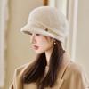 Autumn and Winter Hat Women's Fashion Duck Tongue Beret Fleece Ear Protection Warm Headhat