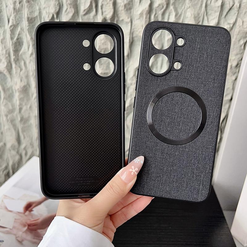 Чехол для POCO X8 Pro X8 Pro Max Магнитный ТПУ + ПК Противоскользящий Ультратонкий Чехол с узором из тканого текстиля Для Poco X 8 Pro